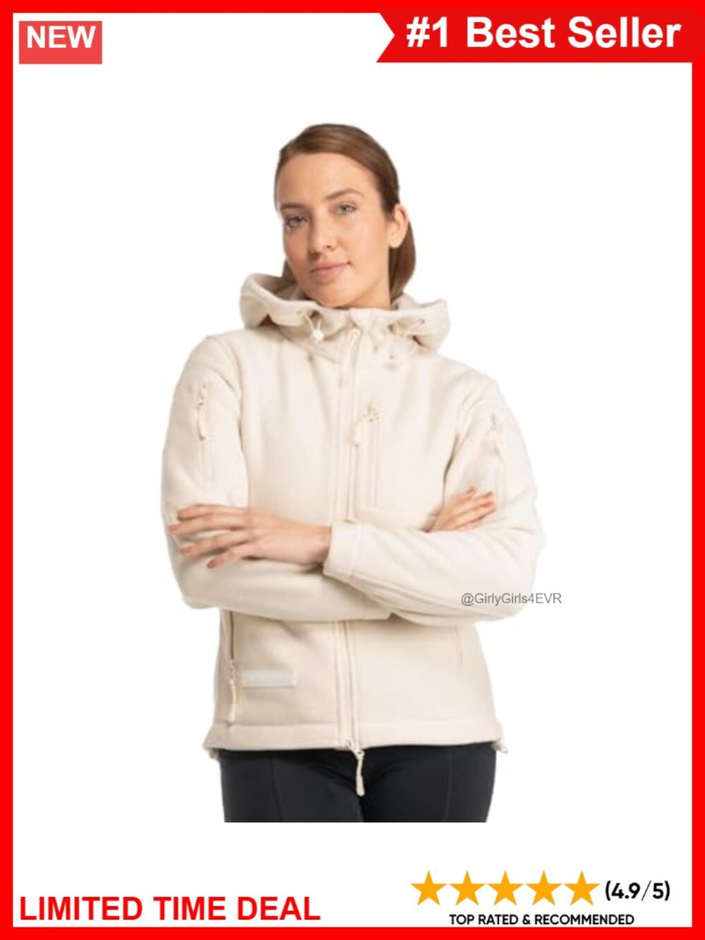 330gsm Tactical Fleece Hoodie Full Zip 12 Pocket Windproof